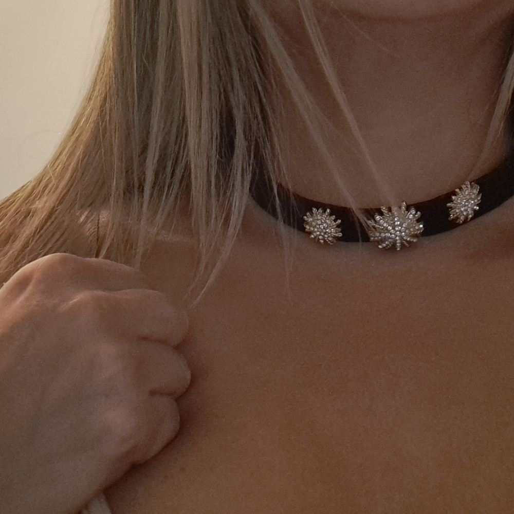 Beautiful velvet choker necklace.